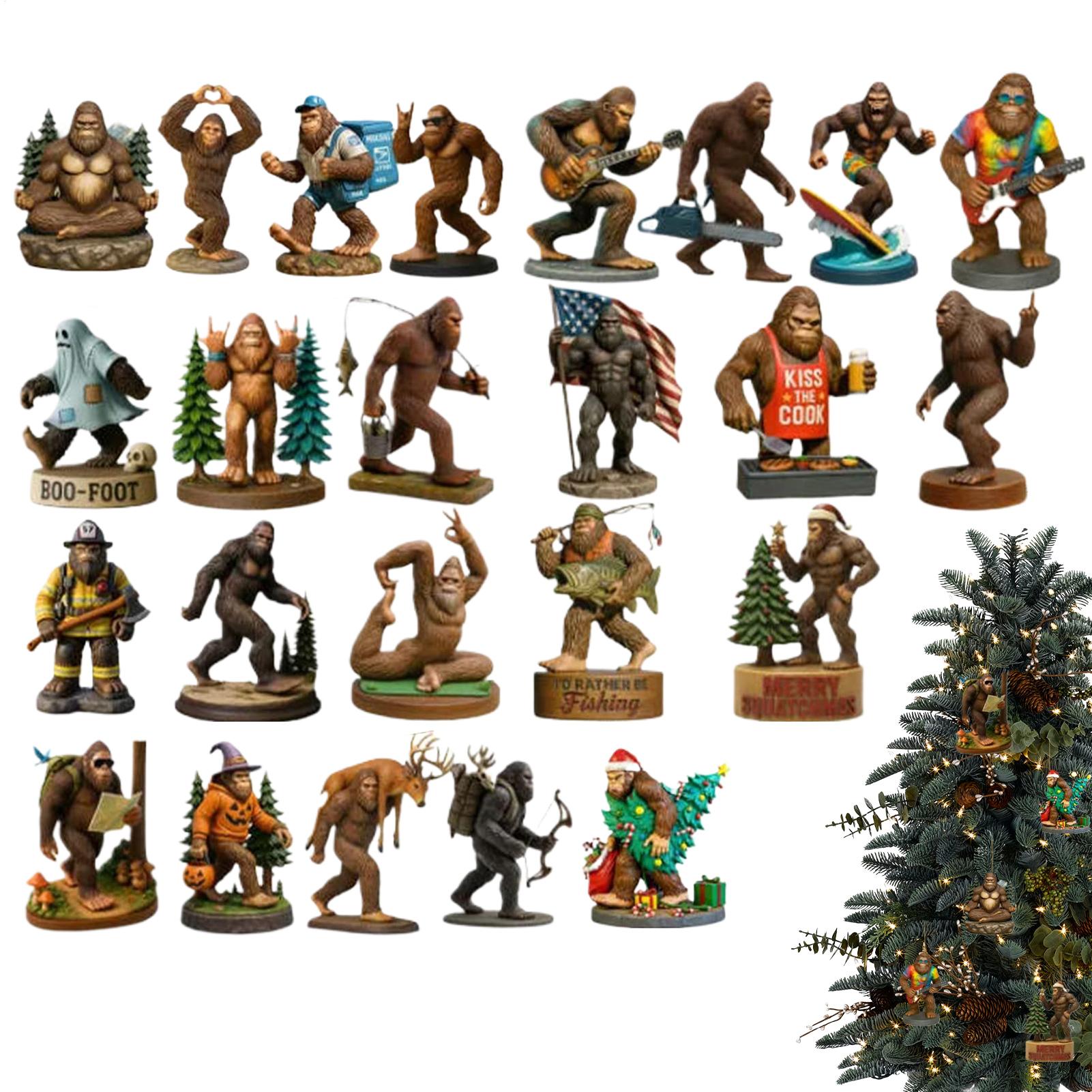 

Creature Advent Countdown Calendar Acrylic 2D Reusable Keepsake 24-Day Creature-Themed Calendar For Countdown For Family Friends M