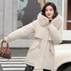 New down padded jacket women's medium and long Korean version loose large size padded jacket trendy