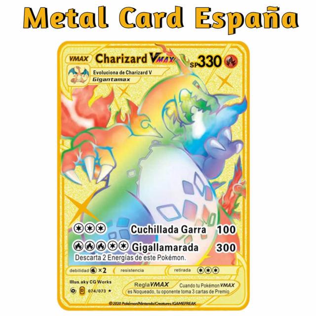 Buy Pokemon Metal Card Vmax Gx Sp Charizard Pikachu Gold Collection V Gold  Cards Original Game Kids Toy Gift at affordable prices  free shipping,  real reviews with photos  Joom