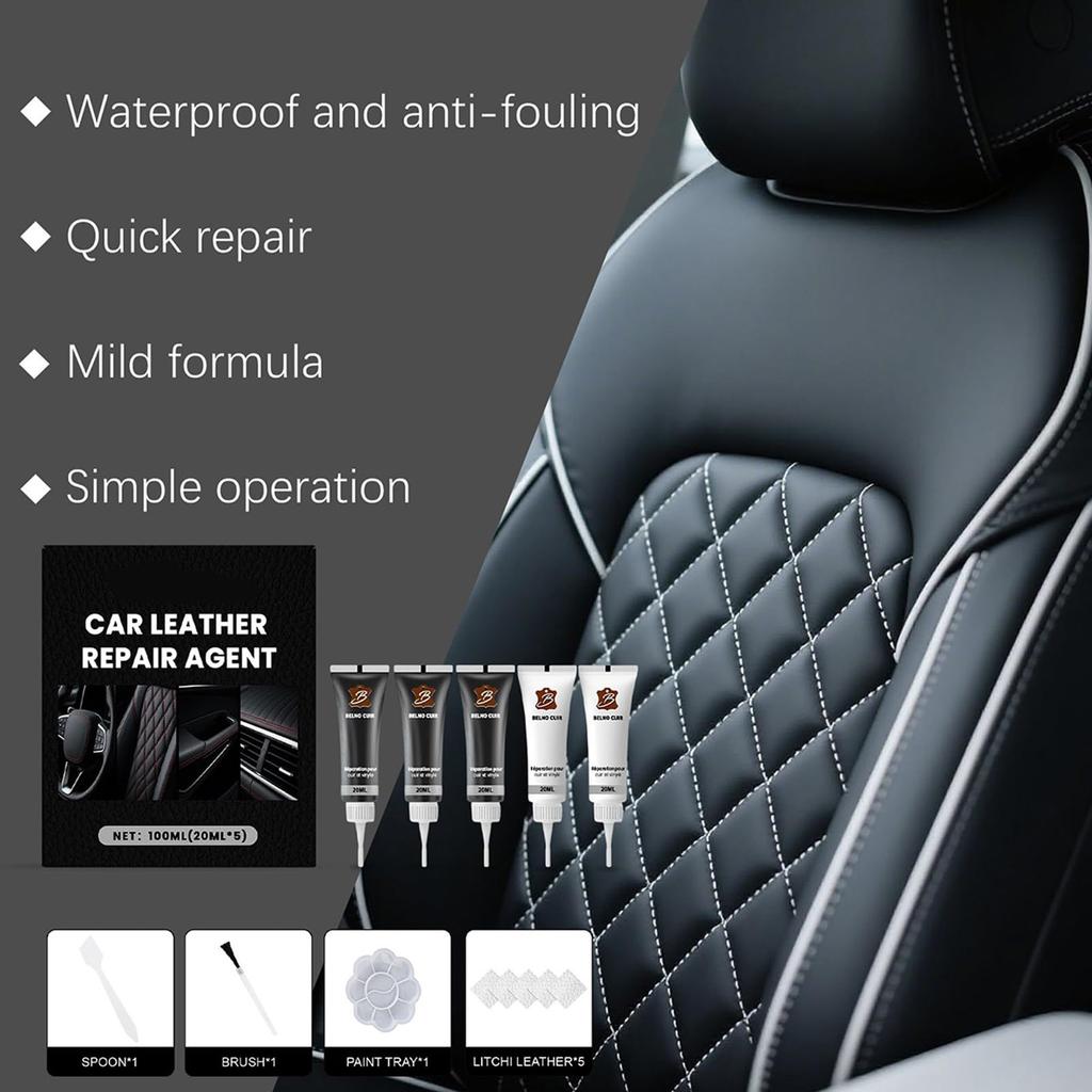 Bsbkoj Leather Repair Kit Upholstery - Dashboard Repair Paste | Interior Interior, Bag, Shoes, Saddle, Furniture Restoration Color Repair Paste