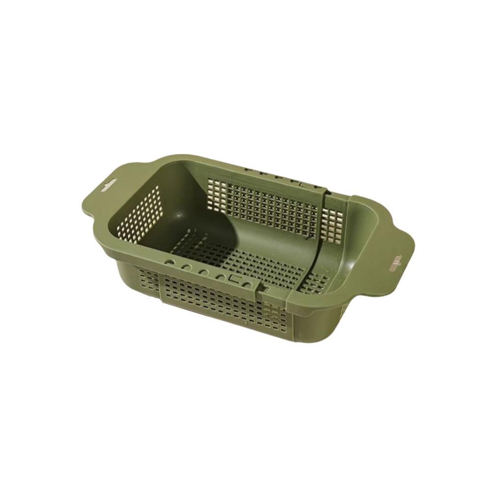 Extendable Vegetable Fruit Drainer Collapsible Storage Wash Drainer Basket For Home Use