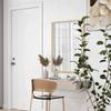 Rectangular Wall Mirror 90 X 70 Cm Wooden Frame Ideal For Bathroom Living Room Or Bedroom Natural