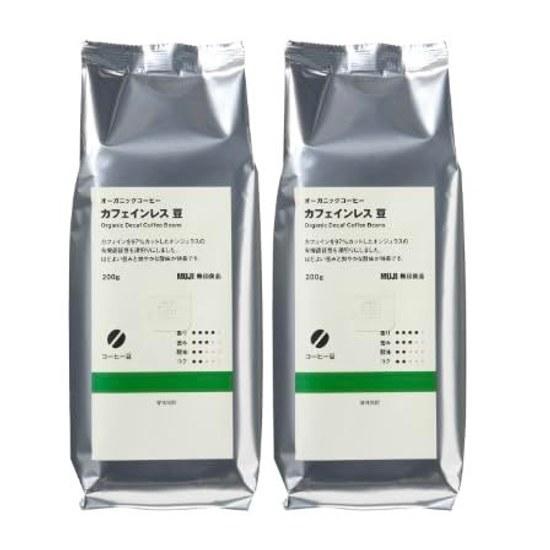 Bulk Purchase Muji Organic Coffee Decaffeinated Beans 200g x 2 Bags