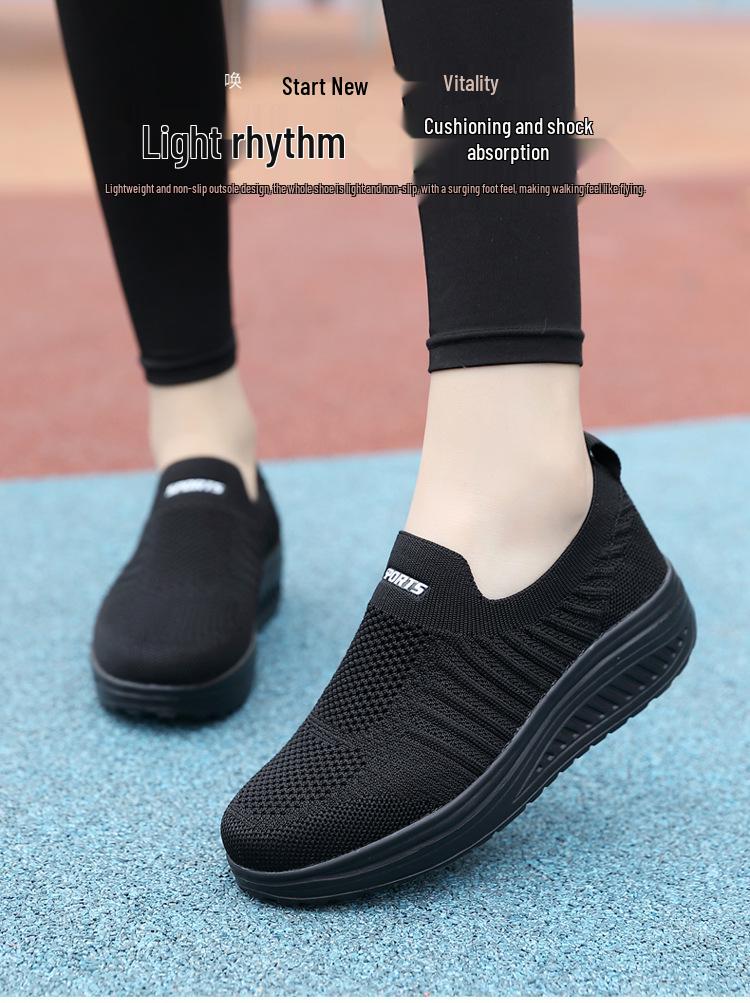 Women's White Slip-On Nurse Shoes: Air Cushion, Soft Sole, Lightweight, Comfortable, Thick Sole