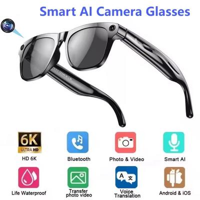 1080P HD KI Smarte Brille Chat GPT 100MP Kamera Sonnenbrille Bluetooth Anruf 260mAh Akku Sprachassistent Steuerung Smarte Brille