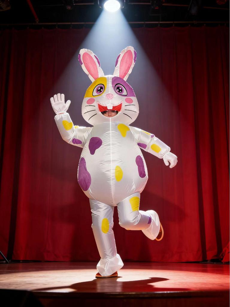 Halloween Pink Rabbit Inflatable Costume for Festivals, Parties, and Events
