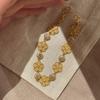 Xiaohongshu Bestseller: Light Luxury Gold Flower Bubble Diamond Bracelet for Women