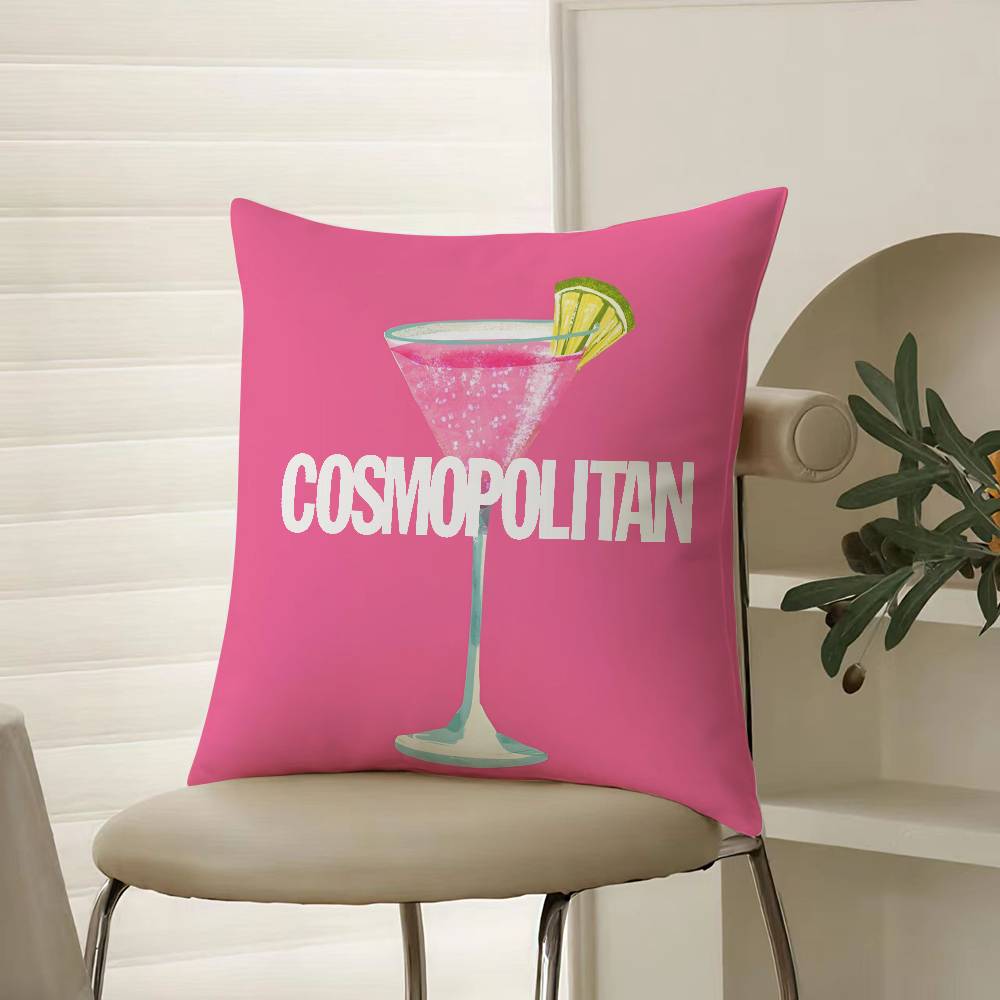 

Female-oriented Style Cosmopolitan Pillow Case Comfort Sofa Bed Silky elegant Invisible zipper Decorative cushion cover 12x12Inch