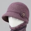 Old Man Hat Female Autumn Winter Thermal Basin Hat Rabbit Fur Hat Piled Thickened Top Hat In the Elderly Grandmother Mother Hat