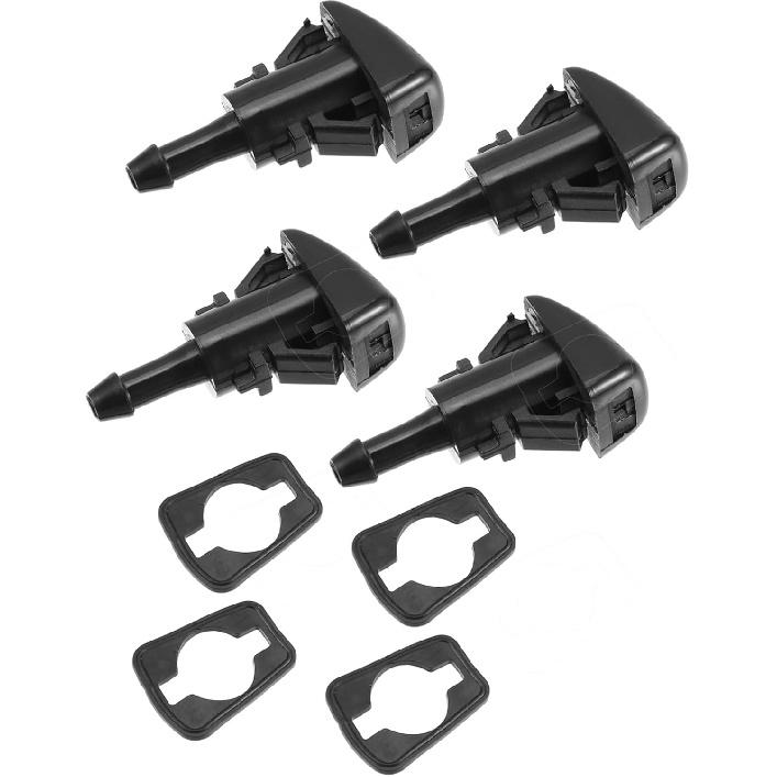 

Car Windshield Washer Nozzle Wiper Spray Jet Fit for Dodge for Ram 1500 2500 3500 2009-2015 5303833AA/5116079AA - Pack of 8 Black Automotive Parts