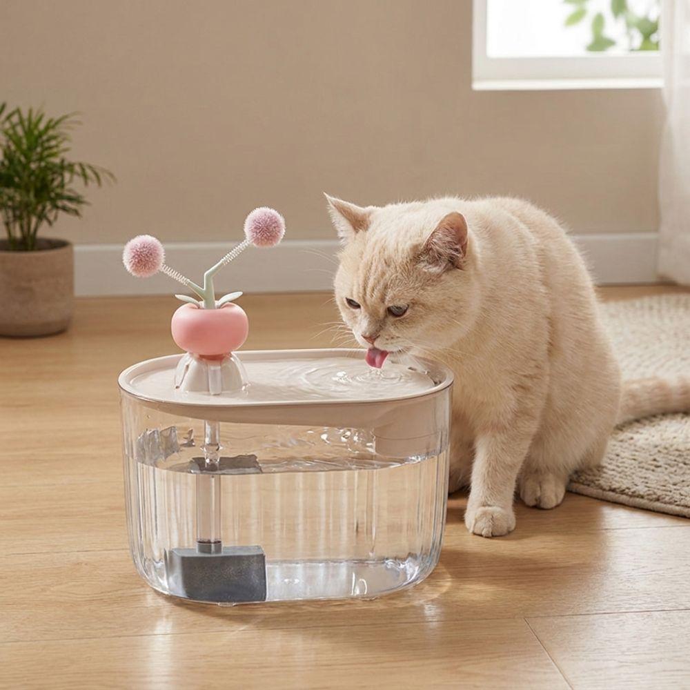 Low-Noise Pet Water Dispenser USB Powered Cat Drinking Fountain  Living Room