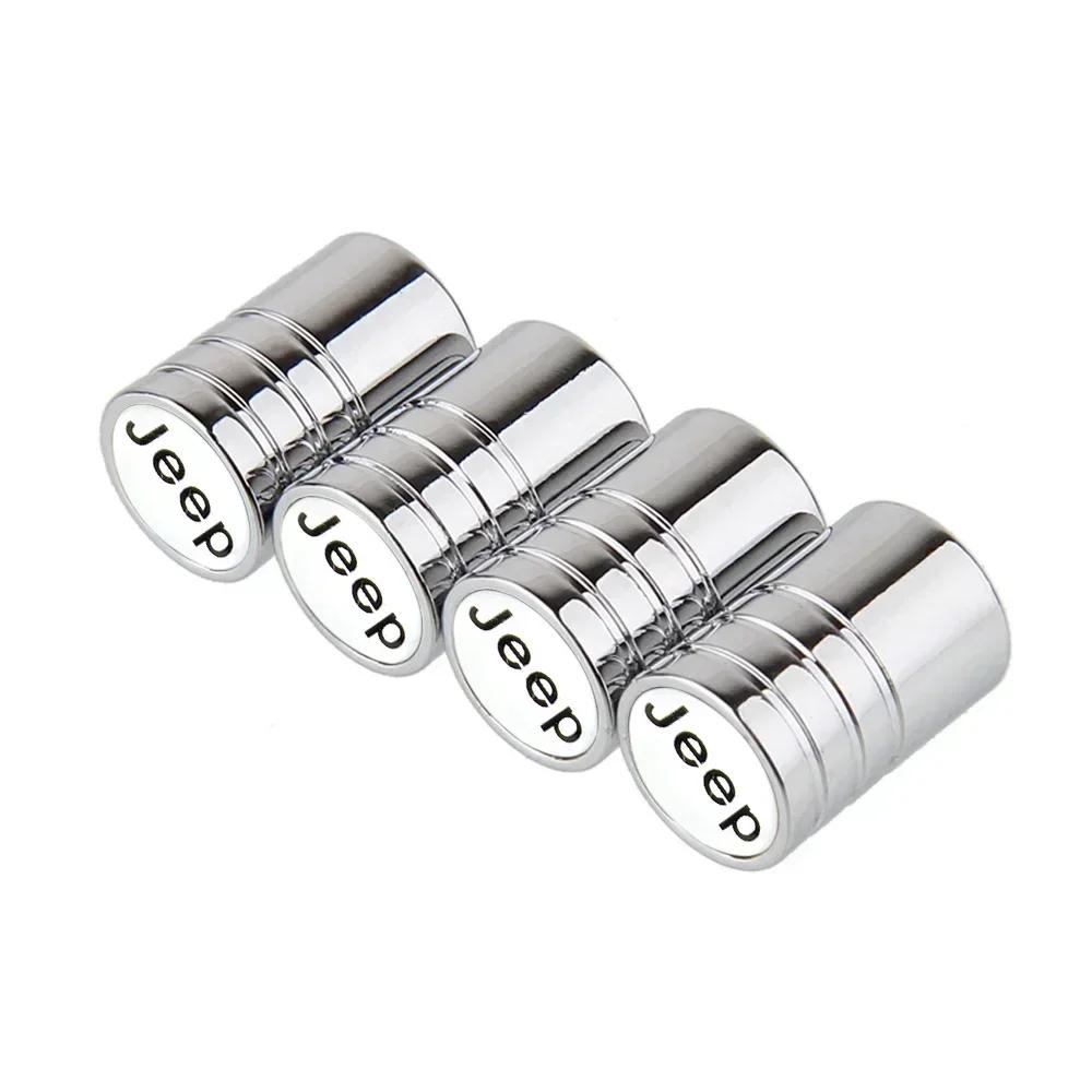 Tappi valvola pneumatici in lega per auto Jeep Antipolvere per Jeep Wrangler Cherokee Renegade Compass TJ JK JL Grand Commander Liberty Acc
