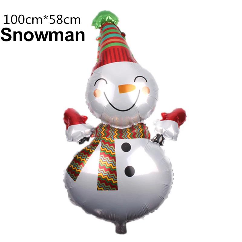 120CM New Style Christmas Cartoon Aluminium Film Balloon Christmas Tree Snowflake Christmas Eve Party Balloon Home Decoration