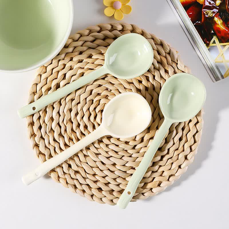 Kangmo Ceramic Candy Color Spoon Set