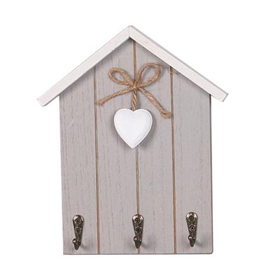 Portachiavi da Parete Organizzatore Decorativo in Legno con 3 Ganci Scaffale Portachiavi da Parete per Ingresso Porta d'Ingresso Cucina Corridoio Ufficio