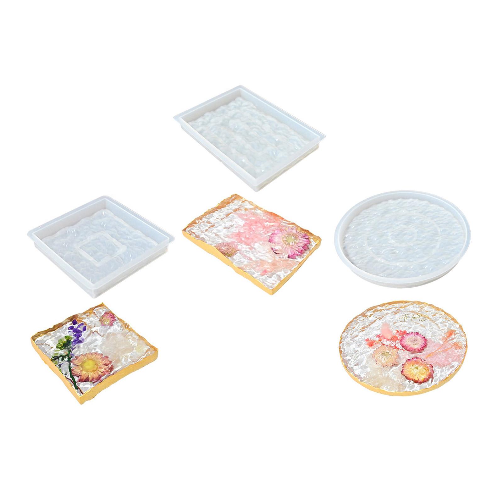 

Подставка-поднос для стола Силиконовая форма Легкое извлечение Настольная подставка-костер с эффектом водной ряби Форма для эпоксидной смолы Материалы для рукоделия ручной работы A