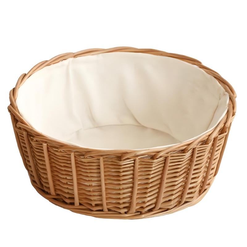 Willow Storage Basket Natural Fiber Container Handwoven Organizer For Home Decoration And Practical Use