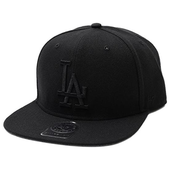 SURE SHOT 47BRAND CAPTAIN 47BRAND Baseball MLB LA Curved Authentic B-SRS12WBP-BKCDODGERS BLACK Cap, Dodgers, Brim,