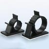 100 Pieces Cord Holder Organizer Punch Bases Mount for Home Office , Black, 13mm-16mm