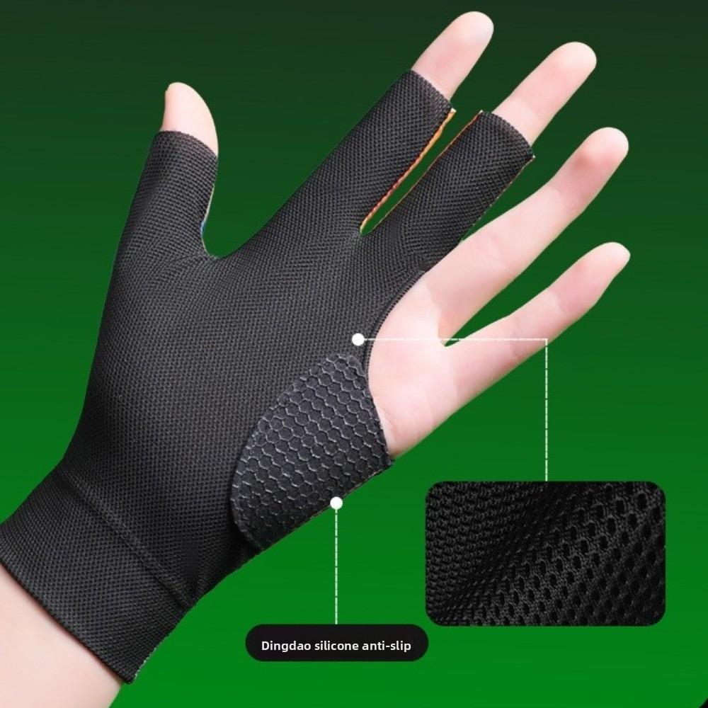 Antislip Biljart Handschoen Elastische Biljart Trainingshandschoenen Drie Vingers Handschoen Fitness Accessoires