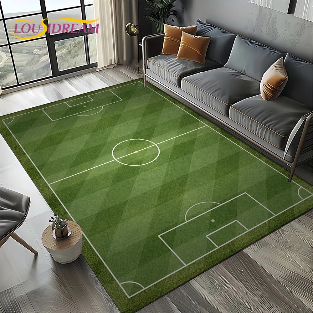 Football Field Soccer Sport 27 Style Carpet Rug for Living Room Bedroom Home Sofa Decoration,Kids Area Rug Non-slip Floor Mat