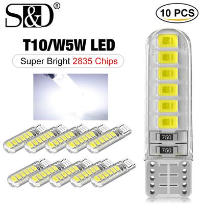 10 Pz W5W T10 Ha Condotto Le Lampadine Canbus 168 194 12SMD 2835 Chip Interni Auto Cupola di Lettura Luce Della Targa Lampada di Segnalazione 6000 K 12 V