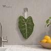 Bathroom Decor Hand Towel Leaf Shape Towel, Soft Absorbent with Hanging Loop, Decorative Shaped Cute Maple Ginkgo Design for Kitchen Drying Loop