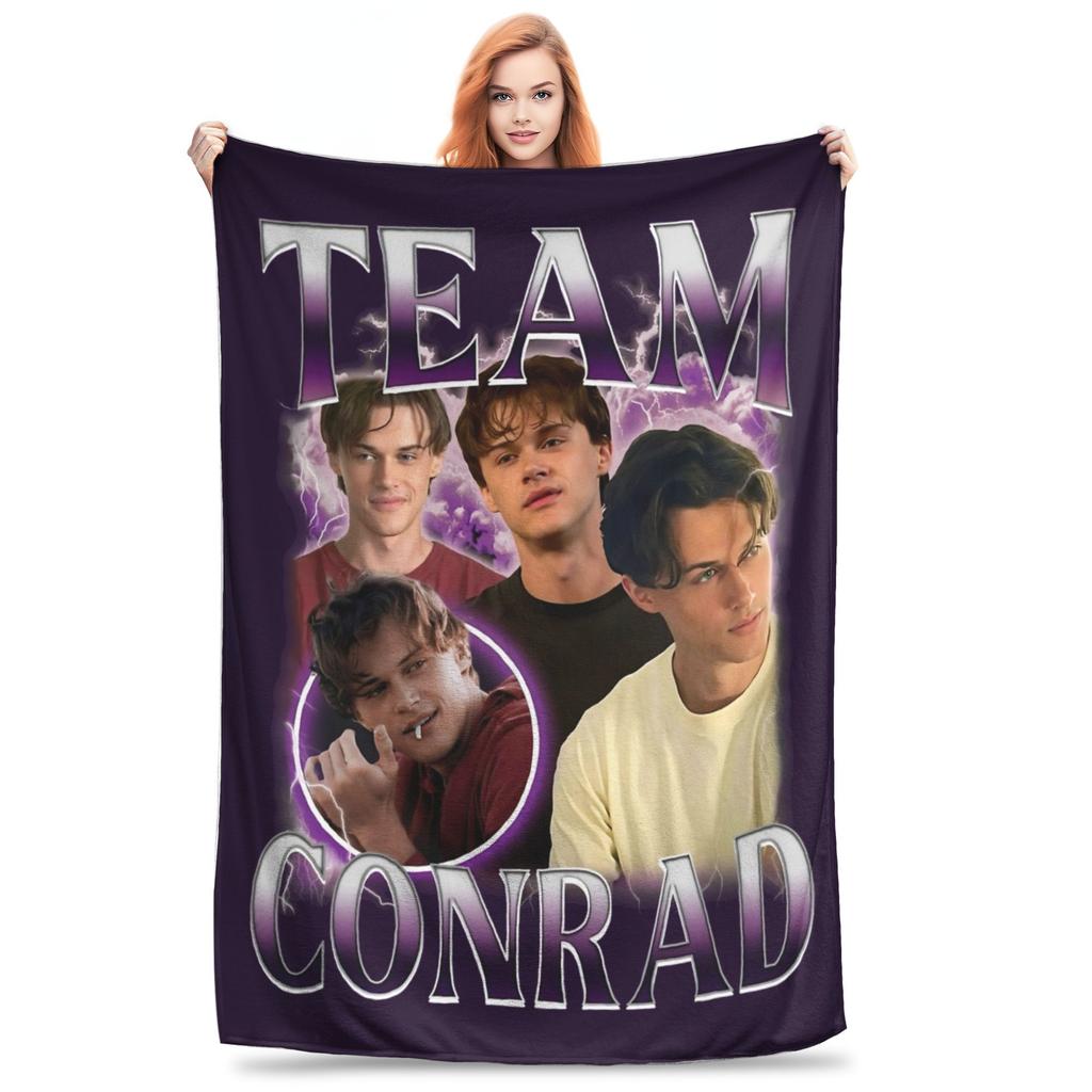 Conrad Fisher TSITP Decke Der Sommer, in dem ich hübsch wurde Plüsch Neuheit Warme Überwurfdecke für Bettwäsche Lounge Ganzjahres