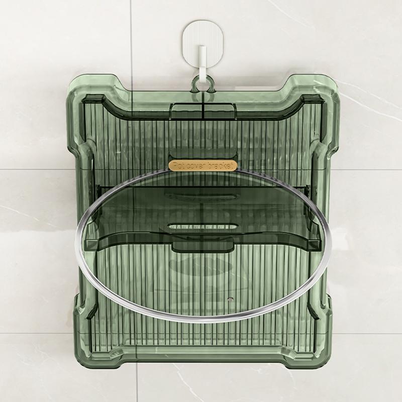 Foldable Kitchen Pot Lid Holder Plastic Pot Cover Rack Multifunction Spoon Rest Spatula Storage Shelf Kitchen Accessories
