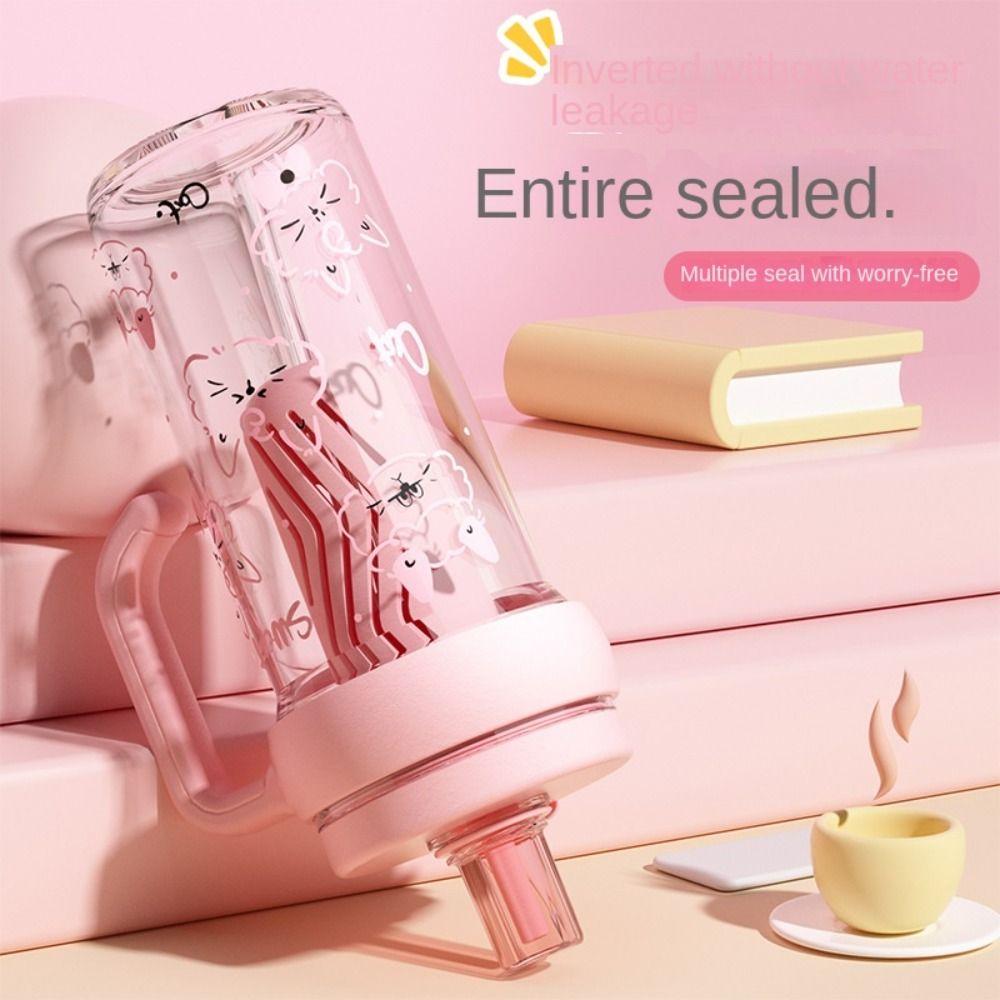 800ml Straw Cups Plastic Drinking Bottle New Sports Water Bottle