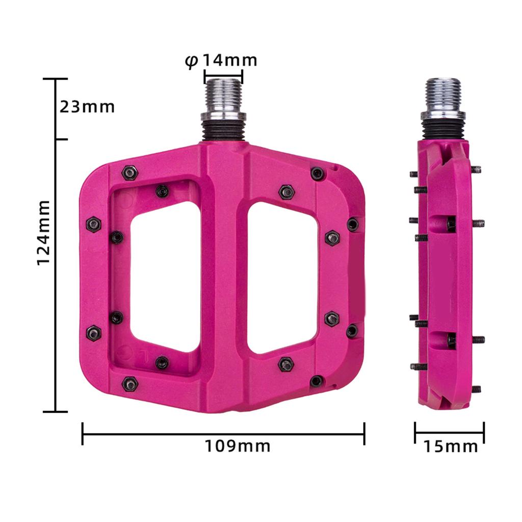Bike Pedals Non-Slip Mountain Bike Pedals Flat Pedals 9Celsius16 Inch
