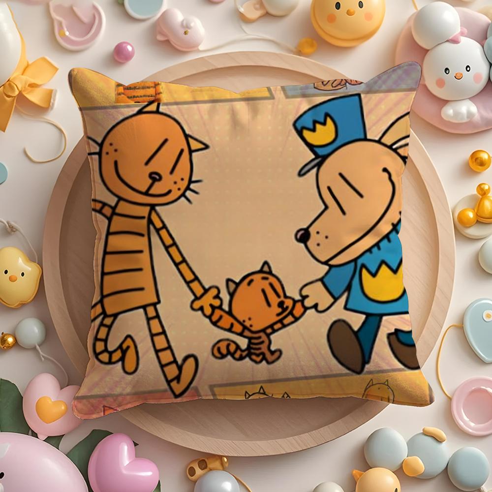 

Comic Cartoon Dogmans Pillow Case Soft Plush Fabric Double-Sided Printed Cushion Cover Warm Winter Sofa Pillow Case 30cmx30cm