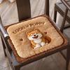 Cute Cartoon Faux Cashmere Office Seat Cushion - Plush, Cold-Proof, and Soft for Long-Term Sitting