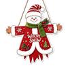 Seasonal Party Supplies Wooden Christmas Hanging Pendant, Cartoon Welcome Sign for Front Door, Holiday Shop Decorations Wall Decor with Cute