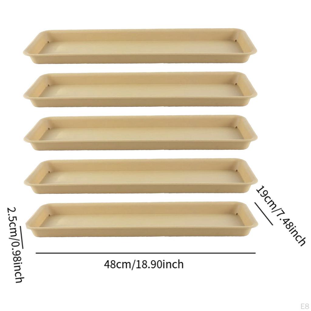 5-fache Pflanzenschalen Basisbecher Rechteckige Pflanzen Blumentopf -Nendasesen für Innenräume,