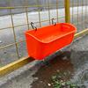 Feeder Durable Hanging Fence Feeder Capacity Spill-proof for Chicken Duck Goose Feeder Feed Trough For Automatic Feeding