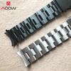 Massives Edelstahlarmband 20 mm 22 mm gebogene Ende Faltschließe 3 Zeiger Herren Ersatzarmband Armband Uhrenzubehör