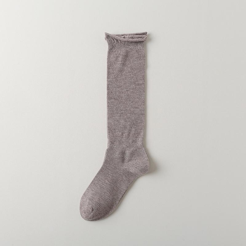 New Ultra Fine High-end Wool Women's Cuff Socks Lightweight Warm Elegant Roll Top Perfect Spring Gift for Ladies Mid-Calf Length