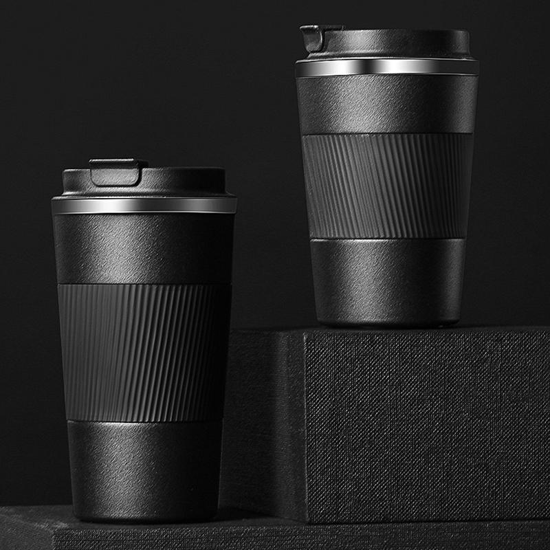 500ml Stainless Steel Thermos Bottle Anti-slip Portable Thermal Mug for Coffee Milk Juice Vacuum Flask Car Insulated Bottle