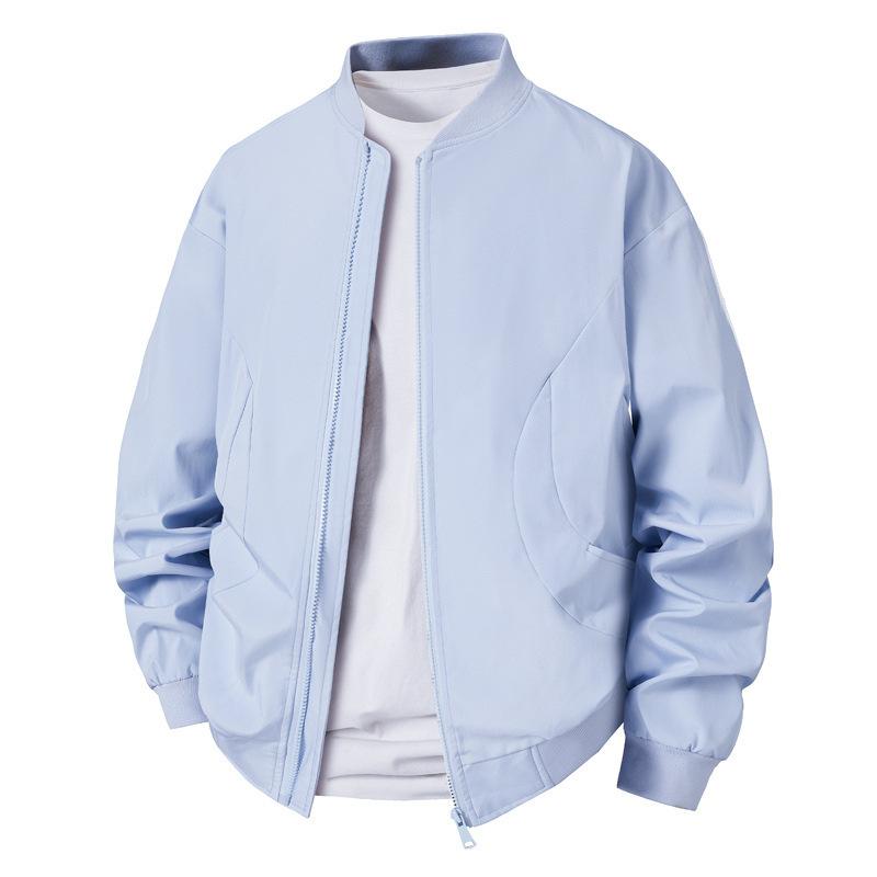 Jaqueta de Beisebol Masculina Nova de Primavera Casaco Trench Versátil da Moda