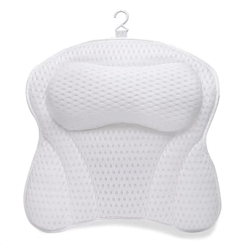

Bathtub Pillow for Tub, Bath Pillow for Neck & Back Support with Strong Suction Cups, Soft Spa Bath Pillow белый