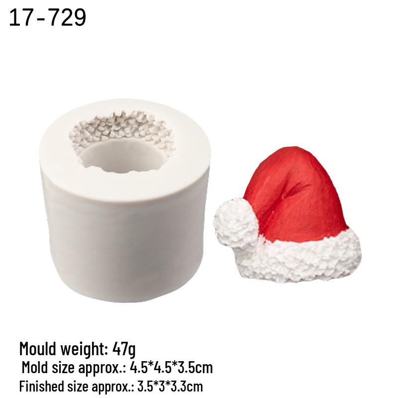 3D Christmas Hat Shape Silicone Mold for Fondant, Epoxy, Clay, DIY Candles