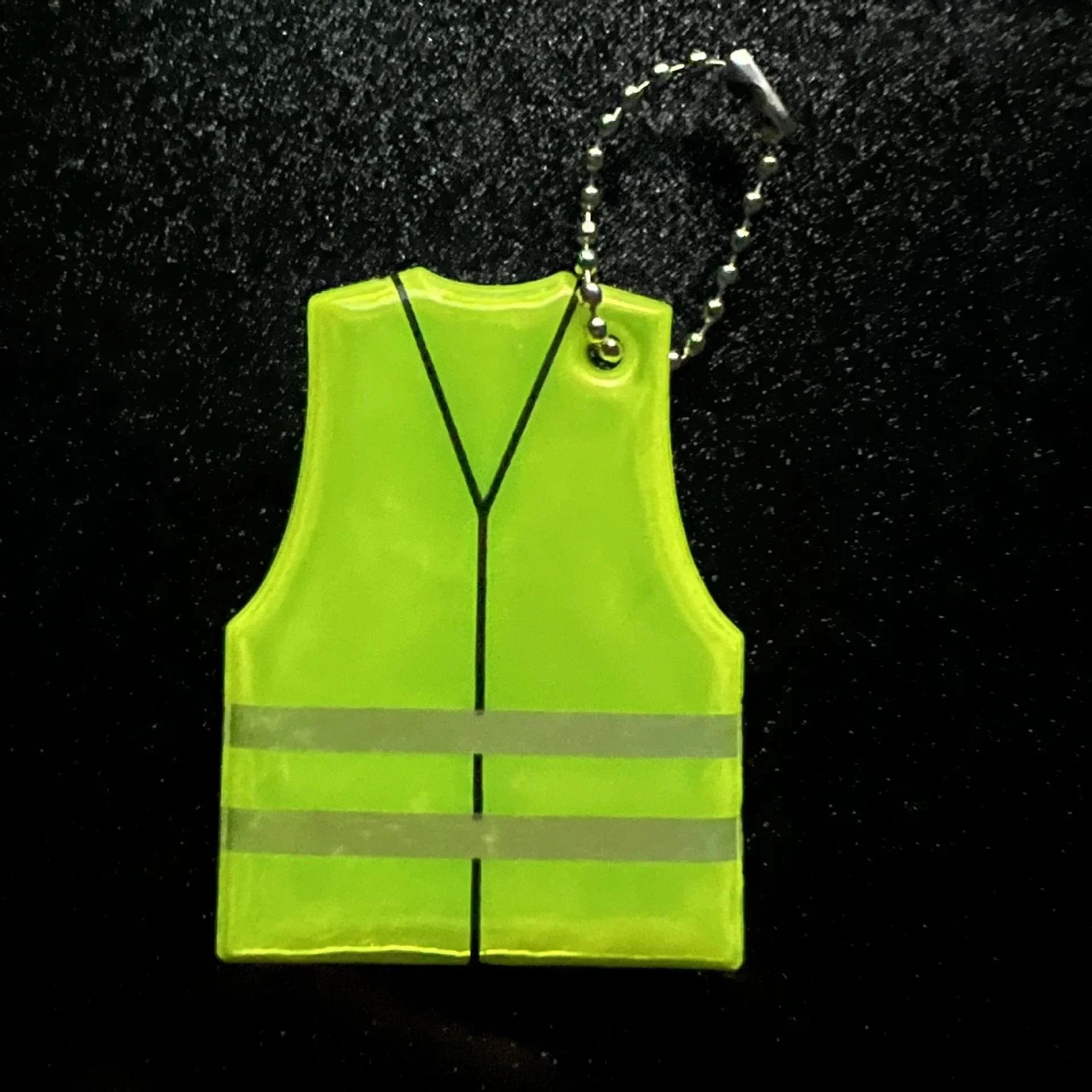 

Reflective Lanyard Vest Safety Fire Night Travel Keychain Multi-color Student Supplies Bag Hanging Decorations Jewelry Accessori