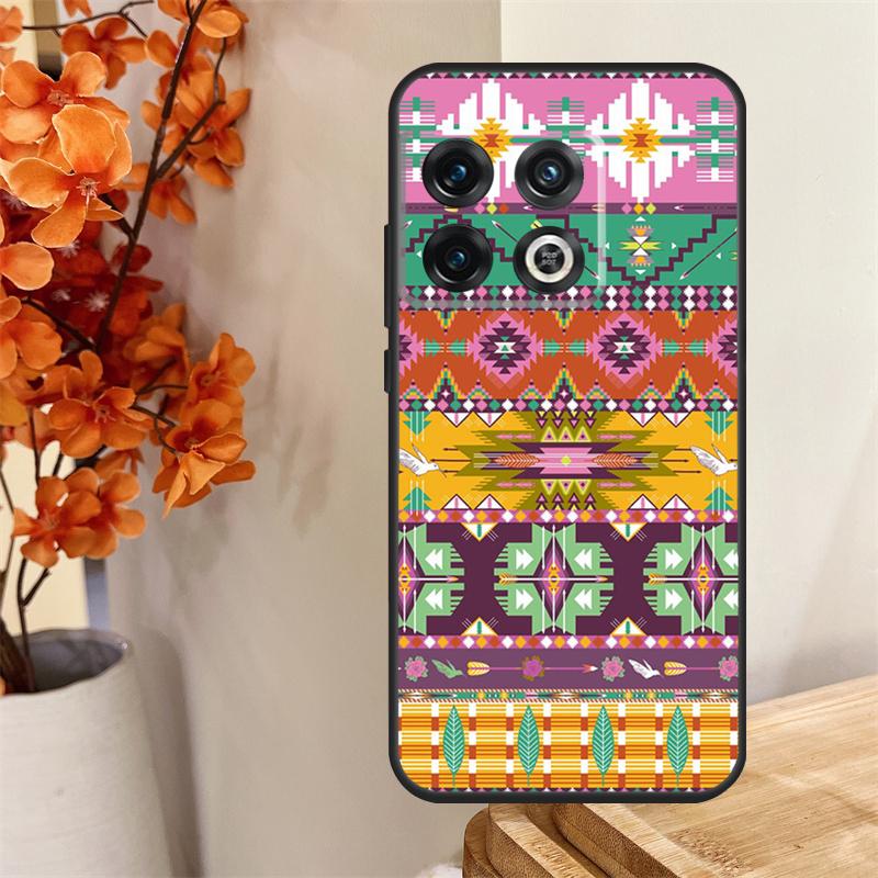 Native seamless tribal Boho Funda For OnePlus 13 13R 12 12R 11 10 Pro 8T 10T OnePlus Nord 4 CE 2 3 Lite N30 N20 N10 Case