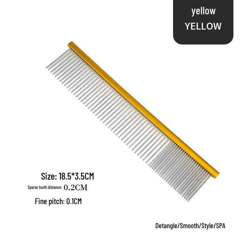 New Arrival De-Shedding Rake: Wide Handle Stainless Steel Pet Comb for Hair Removal