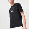 Fila Fusion Logo Print Breathable Color Block Short Sleeve T-Shirt Men Tops Deep-Black T11M121101F-BK