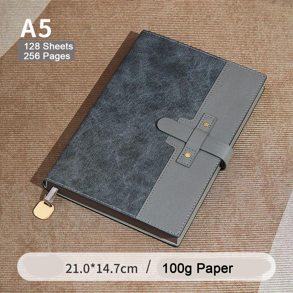 

Мягкий кожаный деловой блокнот формата А5, толстый ежедневник, рабочая тетрадь с пряжкой, книга для записи совещаний, заметки студентов, тетрадь для выписок, линованные страницы A5