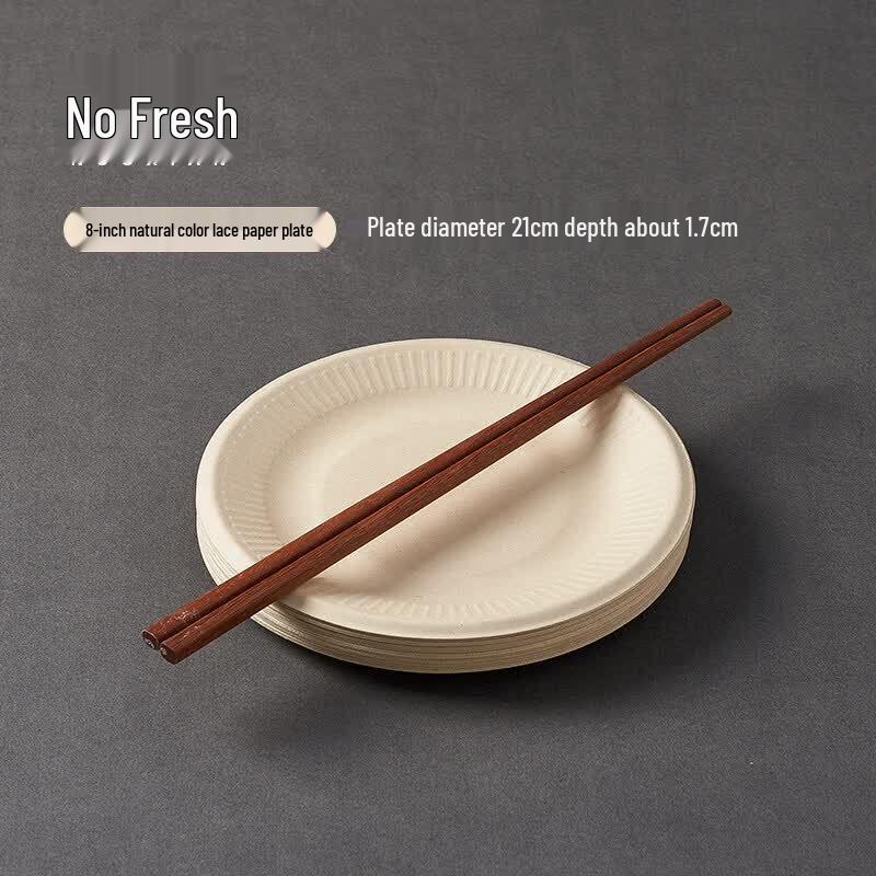 Thickened Food-Grade Disposable Round Paper Plates