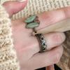 Adjustable Vintage Silver Color Butterfly Flower Opening Ring For Women Men Punk Hip Hop Metal Finger Rings Jewelry Gift