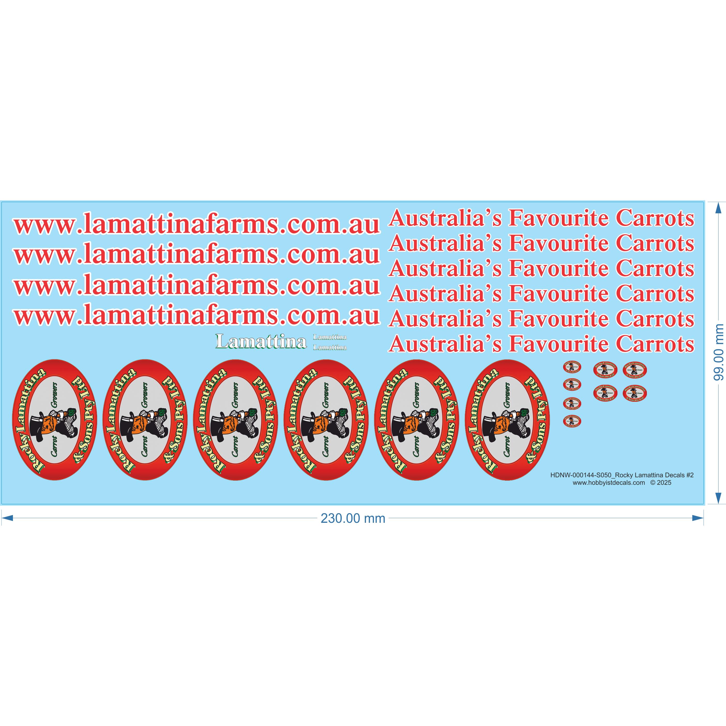 Rocky Lamattina Decals #2 - 1/50 - Water Decal